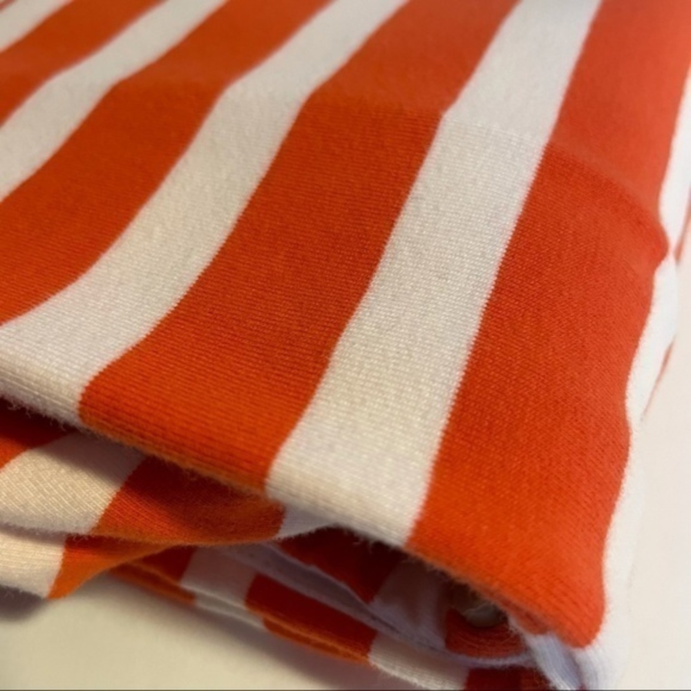 Anthropologie Meave Orange Striped Button Side Top - Picture 14 of 15
